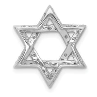Load image into Gallery viewer, 14k White Gold 1/2ct. Diamond Star of David Chain Slide
