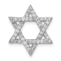Load image into Gallery viewer, 14k White Gold 1/2ct. Diamond Star of David Chain Slide
