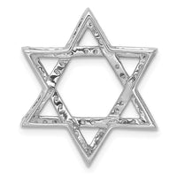 Load image into Gallery viewer, 14k White Gold 5/8ct. Diamond Star of David Chain Slide
