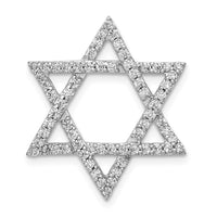 Load image into Gallery viewer, 14k White Gold 5/8ct. Diamond Star of David Chain Slide
