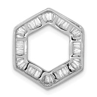 Load image into Gallery viewer, 14k White Gold 1/2ct. Diamond Fancy Hexagon Chain Slide
