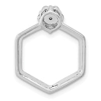 Load image into Gallery viewer, 14k White Gold 1/5ct. Diamond Fancy Hexagon Chain Slide
