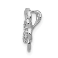 Load image into Gallery viewer, 14k White Gold 1/15ct. Diamond Four Leaf Clover Chain Slide
