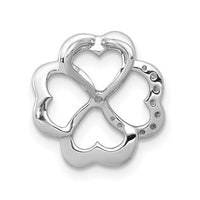 Load image into Gallery viewer, 14k White Gold 1/15ct. Diamond Four Leaf Clover Chain Slide

