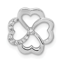 Load image into Gallery viewer, 14k White Gold 1/15ct. Diamond Four Leaf Clover Chain Slide
