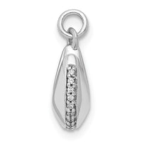Load image into Gallery viewer, 14k White Gold 1/15ct. Diamond Fortune Cookie Pendant
