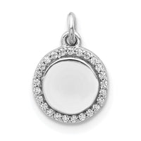 Load image into Gallery viewer, 14k White Gold 1/10ct. Diamond Fancy Circle Pendant
