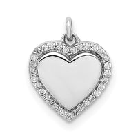 Load image into Gallery viewer, 14k White Gold 1/10ct. Diamond Fancy Polished Heart Pendant
