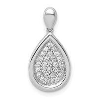 Load image into Gallery viewer, 14k White Gold 1/4ct. Diamond Fancy Teardrop Pendant
