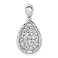 Load image into Gallery viewer, 14k White Gold 1/2ct. Diamond Fancy Teardrop Pendant
