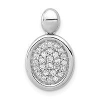 Load image into Gallery viewer, 14k White Gold 1/4ct. Diamond Fancy Oval Pendant
