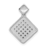 Load image into Gallery viewer, 14k White Gold 1/4ct. Diamond Fancy Tilted Square Pendant

