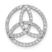 Load image into Gallery viewer, 14k White Gold Diamond Celtic Circle Chain Slide
