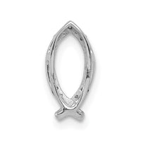 Load image into Gallery viewer, 14k White Gold 1/15ct. Diamond Ichthus Chain Slide
