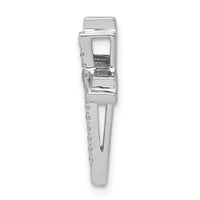 Load image into Gallery viewer, 14k White Gold 1/10ct. Diamond Double Cross Chain Slide
