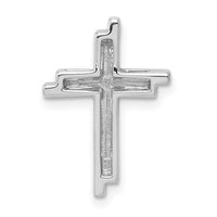 Load image into Gallery viewer, 14k White Gold 1/10ct. Diamond Double Cross Chain Slide
