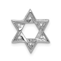 Load image into Gallery viewer, 14k White Gold 1/8ct. Diamond Star of David Chain Slide
