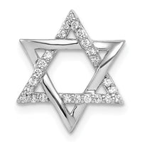 Load image into Gallery viewer, 14k White Gold 1/8ct. Diamond Star of David Chain Slide
