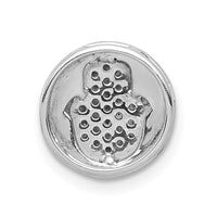 Load image into Gallery viewer, 14k White Gold 1/10ct. Diamond Hamsa Chain Slide
