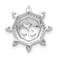 Load image into Gallery viewer, 14k White Gold 1/5ct. Diamond Om Symbol Chain Slide
