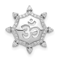 Load image into Gallery viewer, 14k White Gold 1/5ct. Diamond Om Symbol Chain Slide
