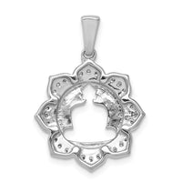 Load image into Gallery viewer, 14k White Gold Diamond Buddha Pendant
