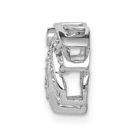 Load image into Gallery viewer, 14k White Gold 1/5ct. Diamond Lotus Flower Chain Slide
