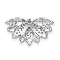 Load image into Gallery viewer, 14k White Gold 1/5ct. Diamond Lotus Flower Chain Slide
