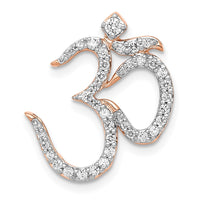 Load image into Gallery viewer, 14k Rose Gold 1/3ct. Diamond Om Chain Slide
