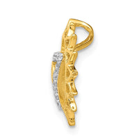 Load image into Gallery viewer, 14k 1/10ct. Diamond Vishuddha/Throat Chakra Chain Slide
