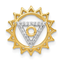 Load image into Gallery viewer, 14k 1/10ct. Diamond Vishuddha/Throat Chakra Chain Slide

