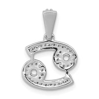 Load image into Gallery viewer, 14k White Gold Diamond Cancer Zodiac Pendant
