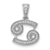 Load image into Gallery viewer, 14k White Gold Diamond Cancer Zodiac Pendant
