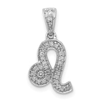 Load image into Gallery viewer, 14k White Gold Diamond Leo Zodiac Pendant
