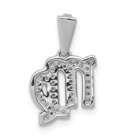 Load image into Gallery viewer, 14k White Gold Diamond Virgo Zodiac Pendant
