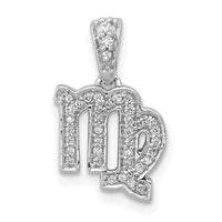 Load image into Gallery viewer, 14k White Gold Diamond Virgo Zodiac Pendant
