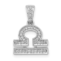 Load image into Gallery viewer, 14k White Gold Diamond Libra Zodiac Pendant
