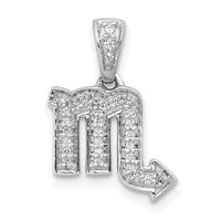 Load image into Gallery viewer, 14k White Gold Diamond Scorpio Zodiac Pendant
