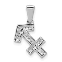 Load image into Gallery viewer, 14k White Gold Diamond Sagittarius Zodiac Pendant
