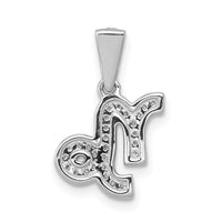 Load image into Gallery viewer, 14k White Gold Diamond Capricorn Zodiac Pendant
