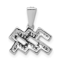 Load image into Gallery viewer, 14k White Gold Diamond Aquarius Zodiac Pendant
