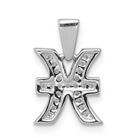 Load image into Gallery viewer, 14k White Gold Diamond Pisces Zodiac Pendant
