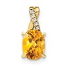 10k Oval Citrine and Diamond Pendant