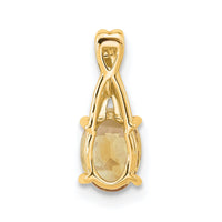 Load image into Gallery viewer, 14K Oval Citrine and Diamond Pendant
