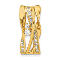 Load image into Gallery viewer, 14k 1/2ct. Diamond Fancy Curves Chain Slide
