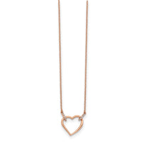 Load image into Gallery viewer, 14k Rose Gold Diamond Heart 18 inch Necklace
