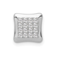Load image into Gallery viewer, 14k White Gold 1/4ct. Diamond Square Cluster Chain Slide
