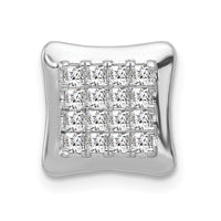 Load image into Gallery viewer, 14k White Gold 1/2ct. Diamond Square Cluster Chain Slide
