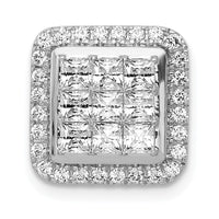 Load image into Gallery viewer, 14k White Gold 1ct. Diamond Square Cluster Pendant
