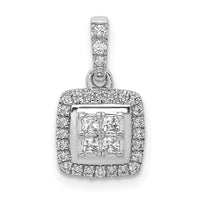 Load image into Gallery viewer, 14k White Gold 1/3ct. Diamond Square Cluster Pendant
